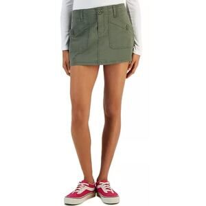 Vanilla Star Juniors' Cargo-Pocket Utility Mini Skirt XS 3153